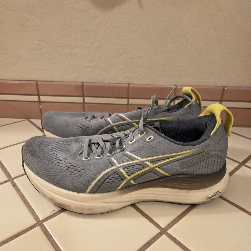 ASICS GEL-Kayano 30 Mens Running Shoes Grey Yellow 1011C052 Size 11